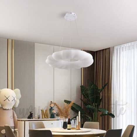 Candelabru LED 150 W Cloud, LED inclus, Telecomanda, Dimabil, Lumina: Cald, Natural, Rece, Echivalen